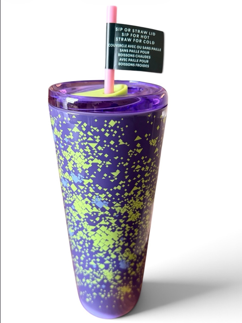 Starbucks stainless steel hot&cold 24 oz confetti tumbler NEW
